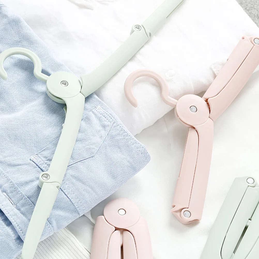 

6pcs Foldable Hangers Outdoor Travel Collapsible Hangers Clothes Hangers
