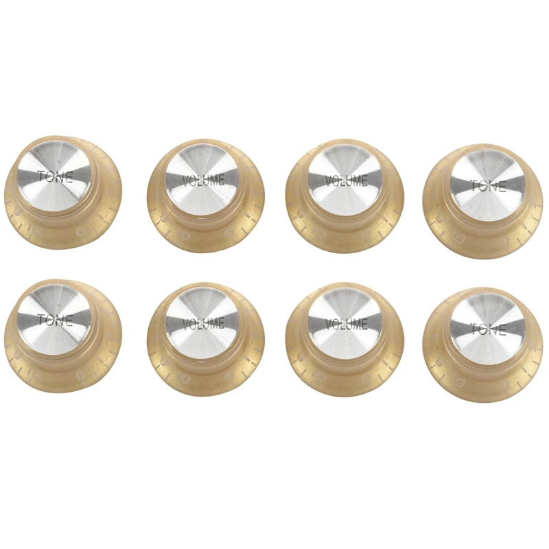 8X Set Manopola Per Cappello A Cilindro In Oro Per Gibson Per Bottone In Lamina D'Oro Les Paul