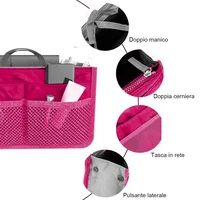 Sac à main de voyage pliable en nylon pour femme, sac à cosmétiques, fourre-tout de maquillage, doublure, grande capacité 4