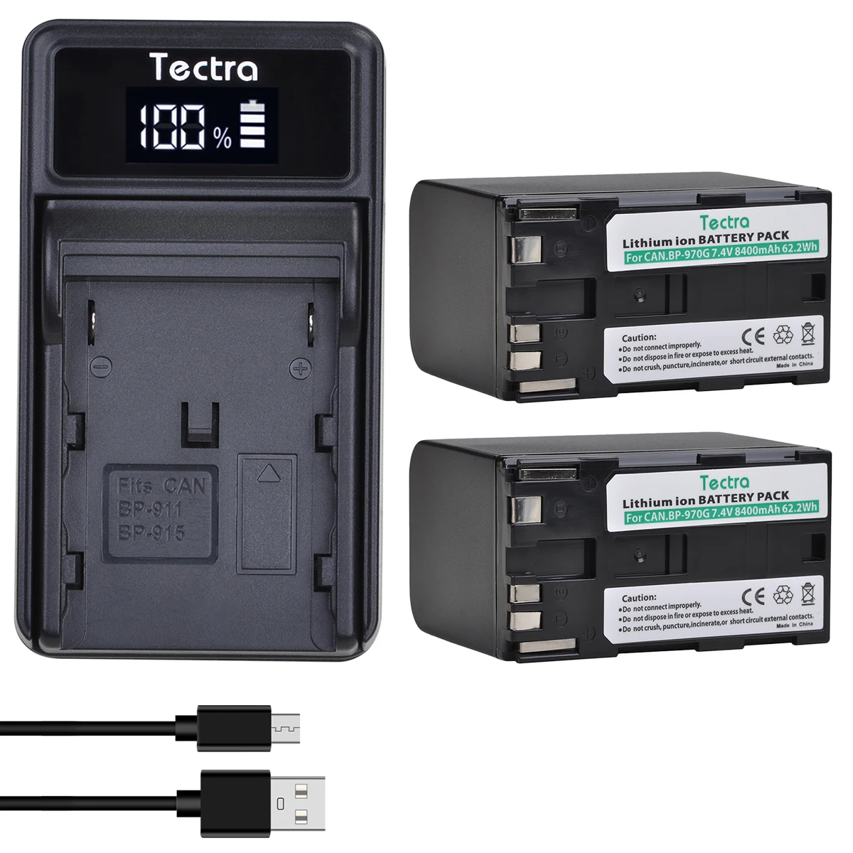 Caricabatterie Led Batteria 8400Mah Bp-970G Per Canon C500, Eos C300 Pl, Eos C100 Mark Ii, Xf100, Xf105, Xf300, Gl2, Xh-A1, Xh-A1S