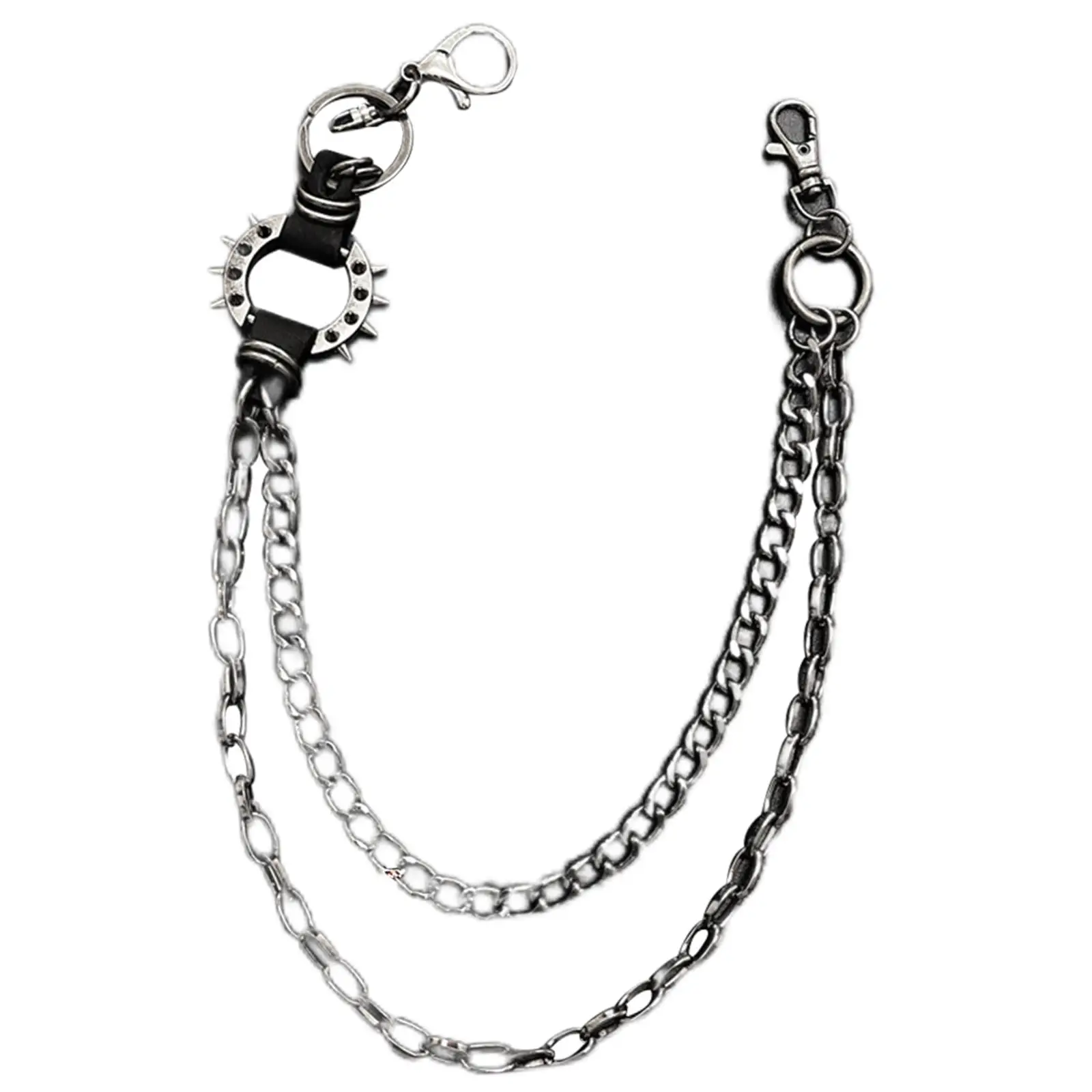 Waist Chain Key Chain, Vintage with Fashion Unisex Punk Style Metal Belt Men Women Trousers Pants Jeans