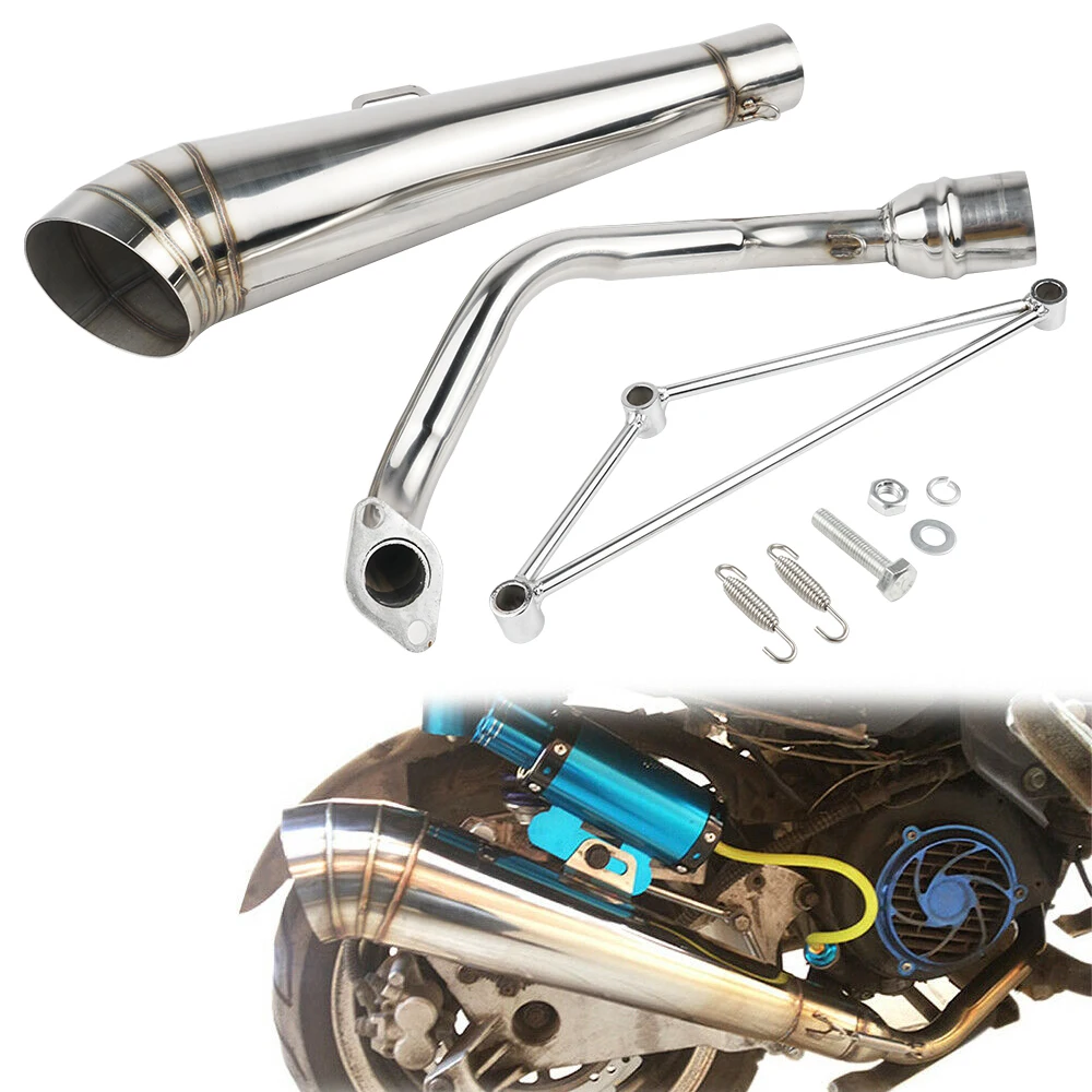 1 Set Stainless Steel Gp Full Exhaust System For Gy6 125cc 150cc