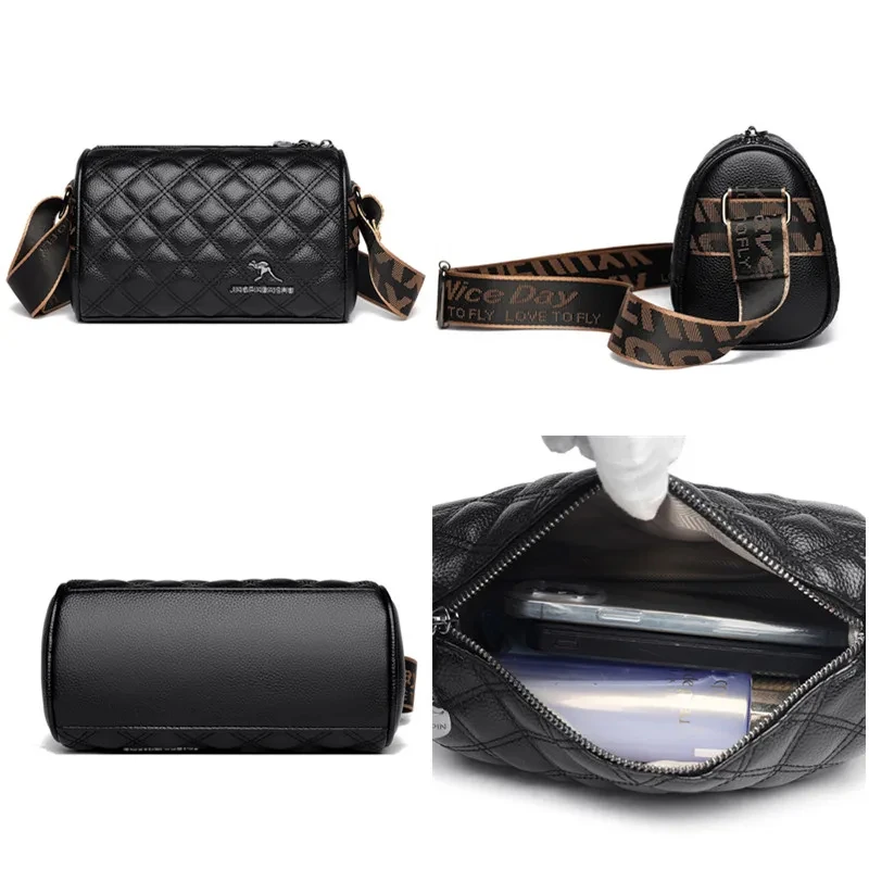 Luxury Designer Womens Fashion Lock Shoulder Bags 2024 New Ladies Simple Handbags Main High Quality Leather Crossbody Bags