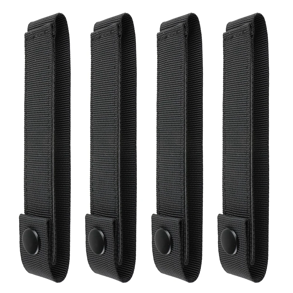 4pcs Outdoor Molle Strap 6 inch Tactical Molle Strap Molle Webbing Straps Attachment Snap Strap Nylon Thumb Snap Straps 6