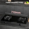 Household Stainless Steel Two Burners Gas Stove Kitchen Double Cooktop Energy-saving Gas Stove 4