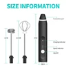 Electric Milk Frothers Handheld Wireless Blender USB Mini Coffee Maker Whisk Mixer Cappuccino Cream Egg Beater Food Blender 4