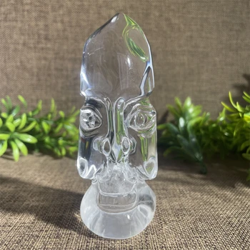 Natural Quartz Crystal Happy Elf Feng Shui Room Decor Stones Improve Luck Chakra Energy Sanxingdui Art Model Healing 1