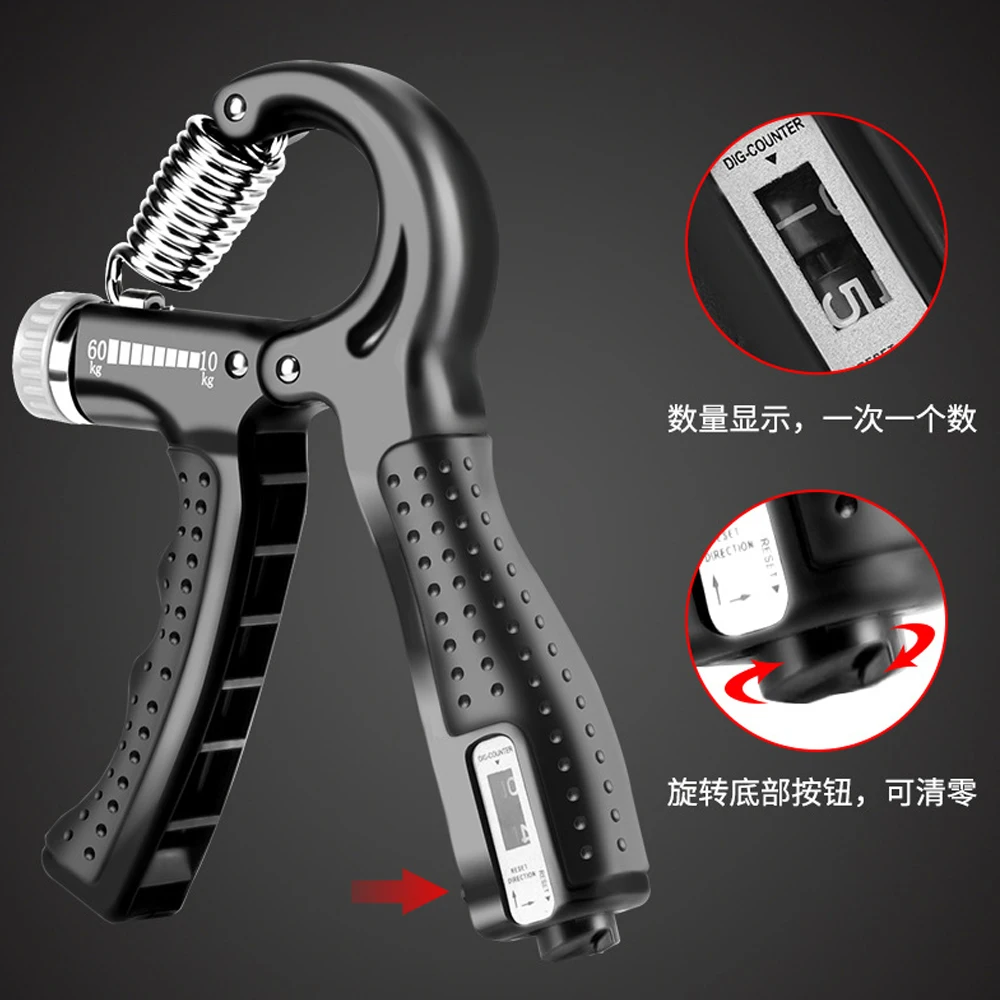 10-60Kg Adjustable Heavy Gripper Fitness Hand Exerciser Grip FatGrip Wrist Increase Strength Spring Finger Pinch Carpal Expander hand strengthener finger trainer finger strength trainer forearm exerciser wrist exerciser hand grip trainers hand grip exerciser hand exerciser hand trainer hand dynamometer