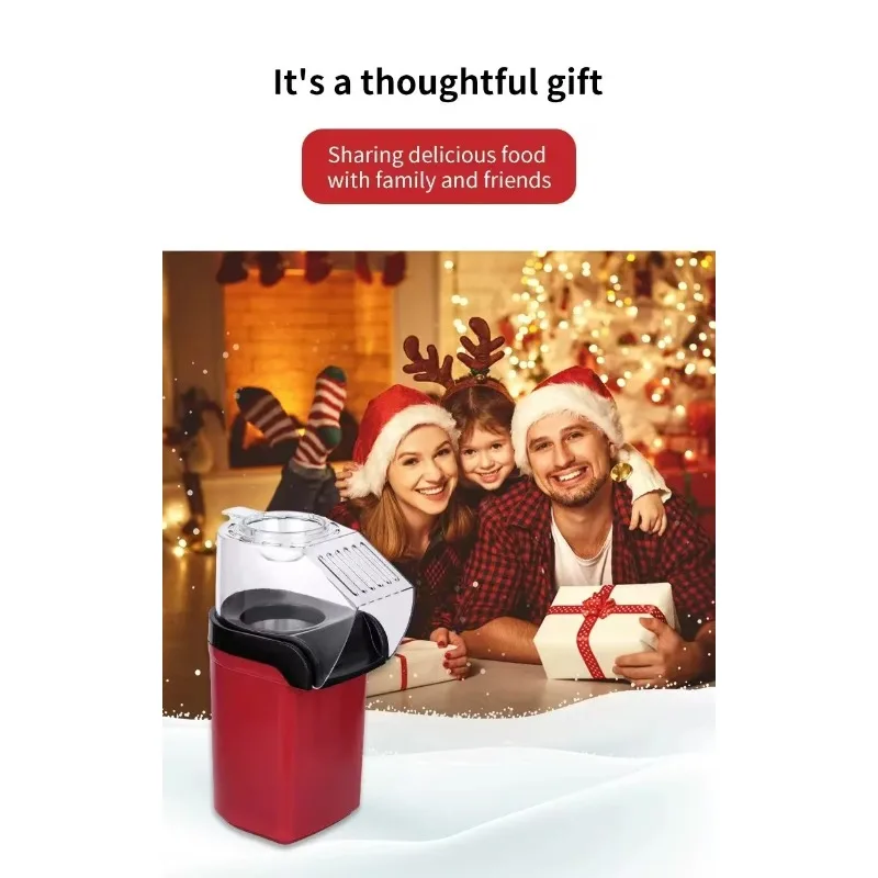 Automatic Popcorn Maker - Compact Home Use 110V-220V Convenient Hot Air Electric Corn Popper