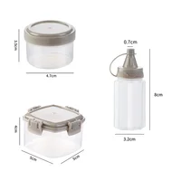 4 Pieces Sauce Squeeze Bottle Plastic Mini Seasoning Box Salad Ketchup Container Outdoor Portable Barbecue Picnic Accessories 1