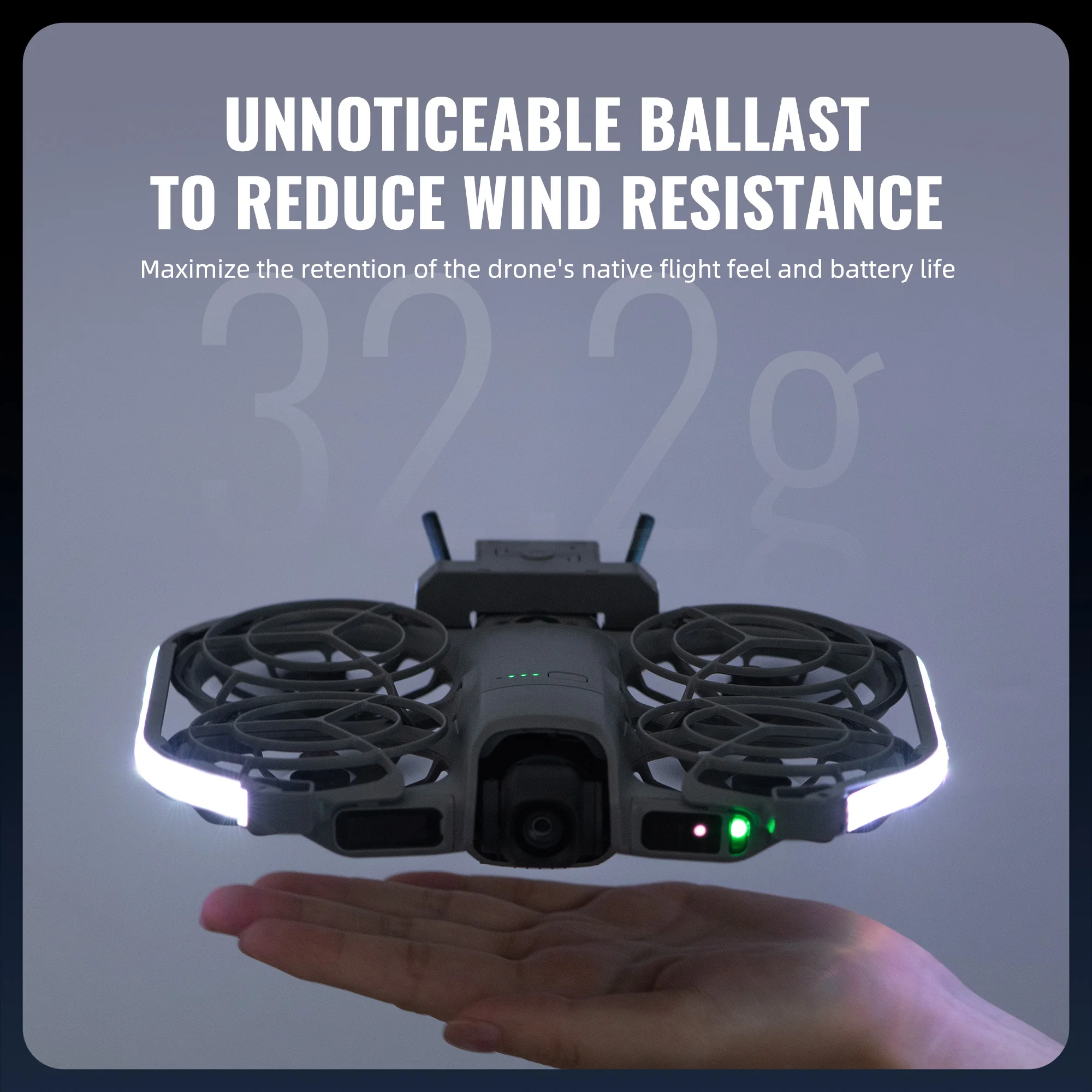 Bande LED DJI Neo 2 - Feu de nuit RGB rechargeable, accessoire drone