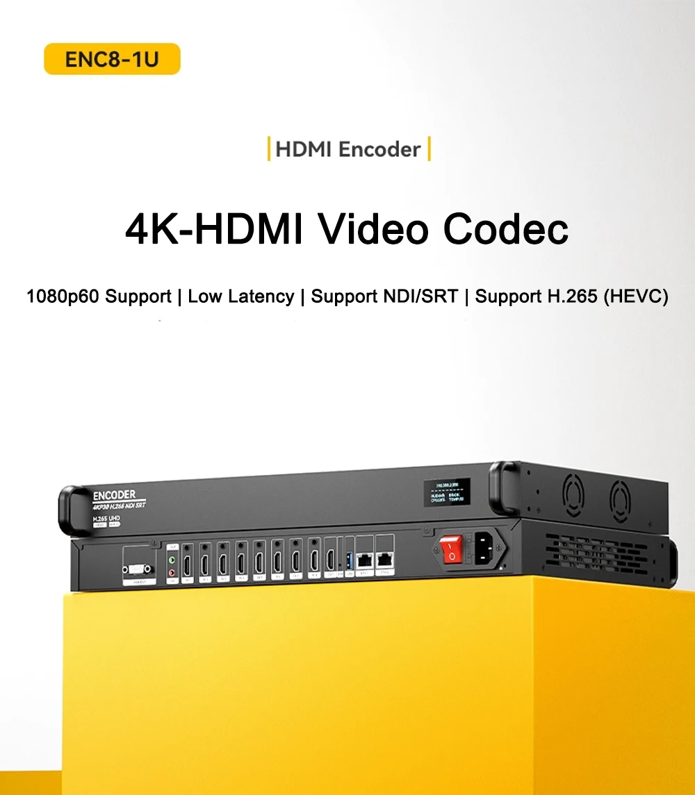 Link Pi ENC8-1U 4K-HDMI Video Codec 8-channel HDMI Encoder 1080P@60fps 4GB DDR4