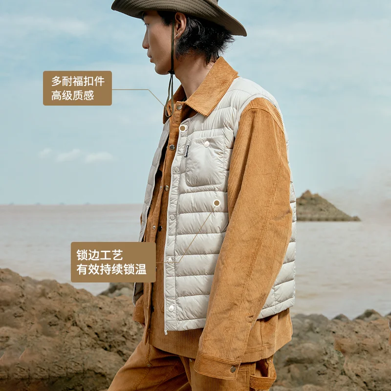 Naturehike New Autumn And Winter Outdoor Down Vest Camping Warm Vest Lightweight White Goose Down Jacket