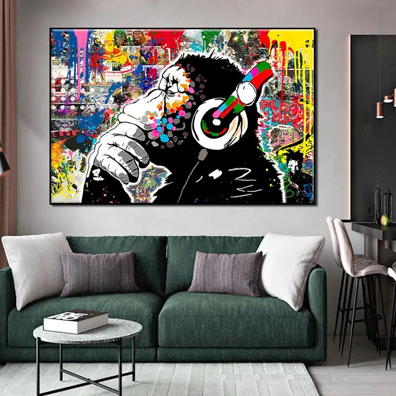

Граффити Бэнкси, художественные постеры, Абстрактная Картина на холсте, поп-арт на стену, картины для гостиной, домашний декор