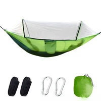 Automatic Quick Open Pole Outdoor Hammock Swing with Mosquito Net for Camping Anti-flip Double/Single Bed Outdoor Hammock Swing 2