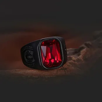 2024 Vintage Versatile Domineering Men's Ring Personalized Trendy Punk Hip-hop Men's Design Jewelry Birthday Gift Wholesale 1