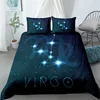 Aquarius Sign Zodiac Bedding Set King Queen Double Full Twin Single Size Duvet Cover Pillow Case Bed Linen Set 2