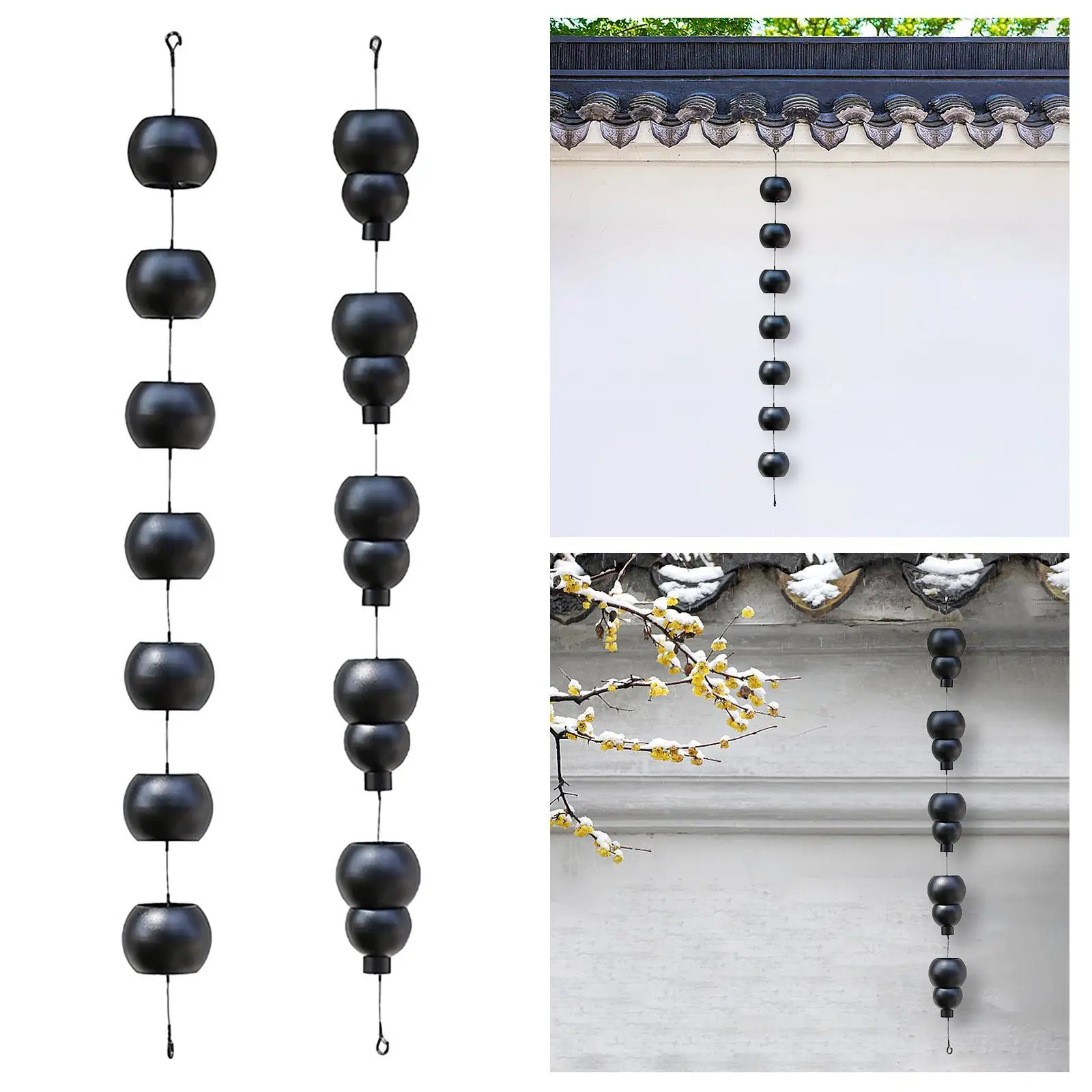 Rain Chains for Gutters Downspouts Premium Versatile Metal Rain Catcher for Villa Eaves Drainage Backyard Housewarming Gazebos Rain Chains for Gutters Downspouts Premium Versatile Metal Rain Catcher for Villa Eaves Drainage Backyard Housewarming Gazebos