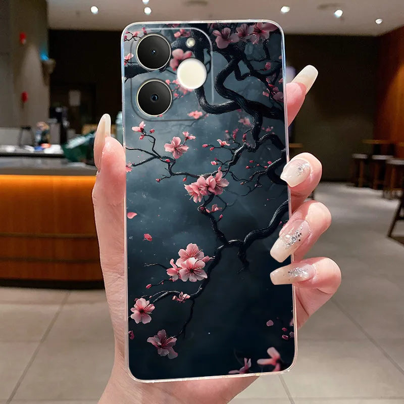 Floral Butterfly Soft Silicone Transparent Phone Case
