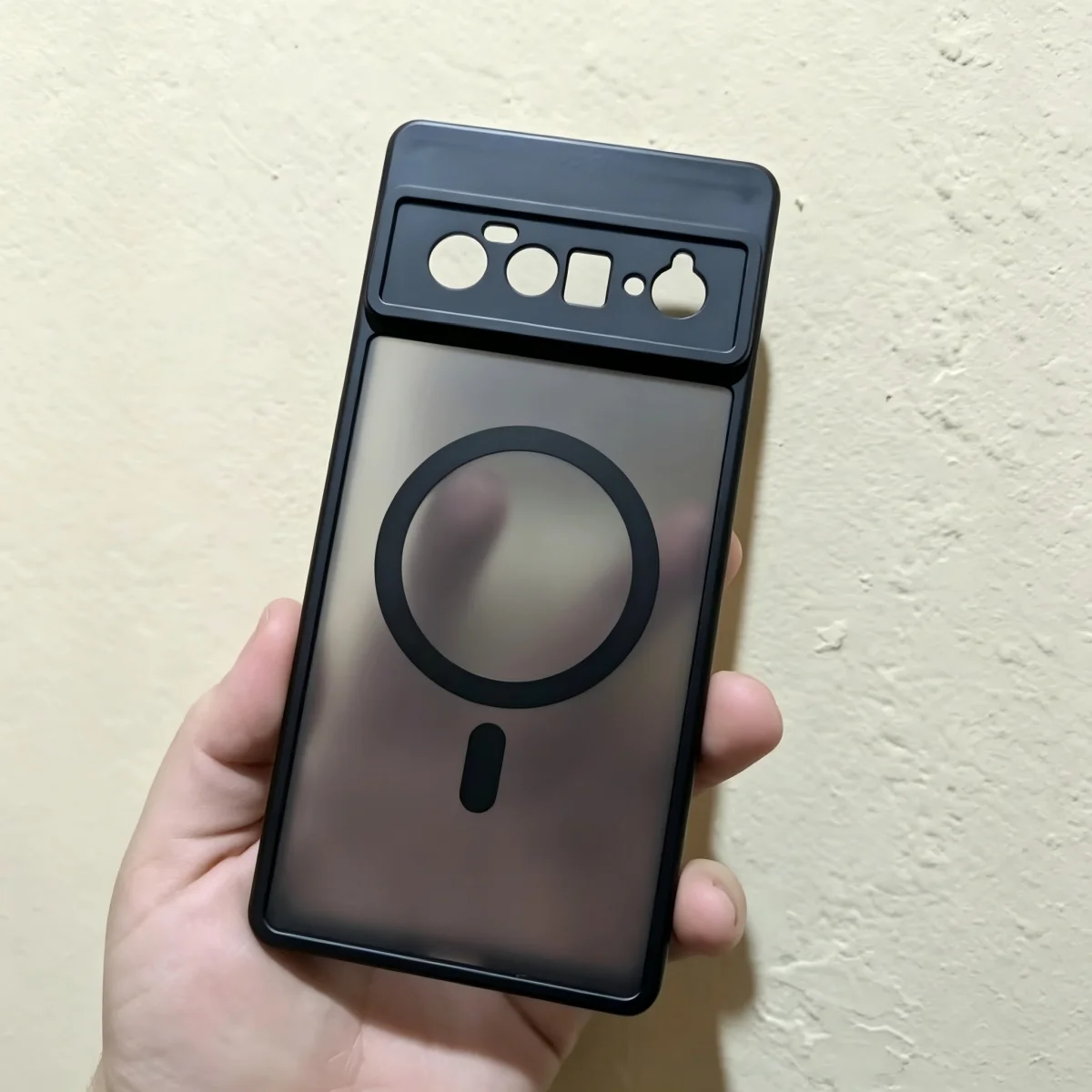 Magsafe Magnetic Matte Clear Shockproof Phone Case with Wireless Charging Compatibility.