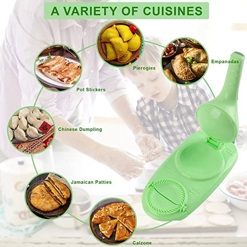 Dumpling Press Maker Moulds, Press Molds Set Manual Tortilla Press, 10 Seconds To Make Dumplings Empanadas