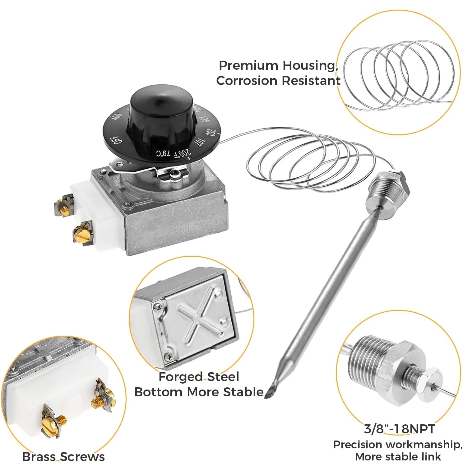 High Limit Switch, RX-2-24 Knob, 3 8 