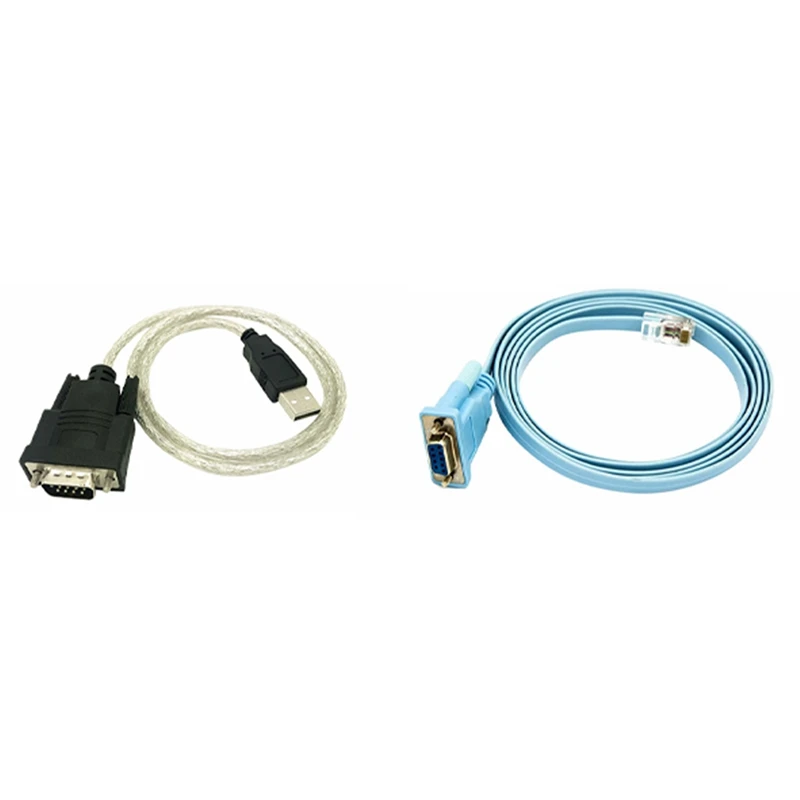 

5X сетевой кабель RJ45, серийный кабель Rj45 к DB9 и RS232 к USB (2 в 1), адаптер Ethernet CAT5, кабель консоли LAN