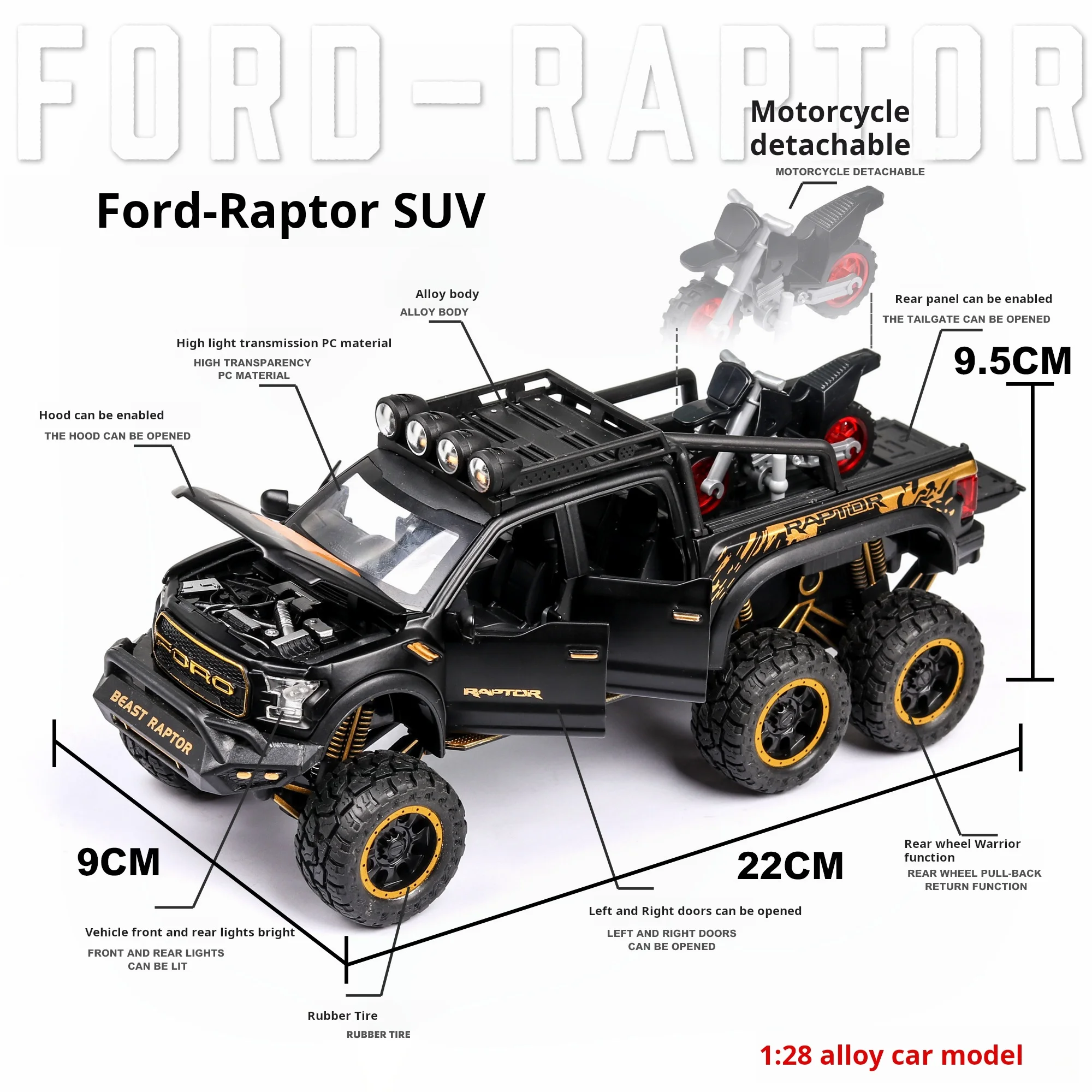 Ford Raptor Diecast Model 5