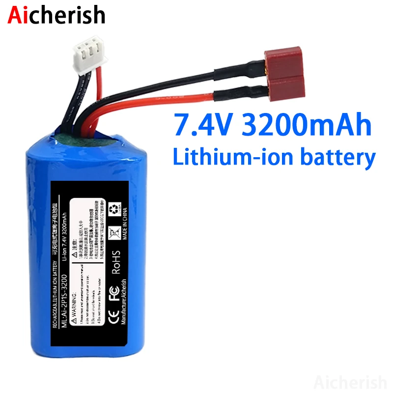 

New For 144001- A959- BA969- BA979- BK929- BQ39RC Remote Control Car Li-Ion Battery,7.4V 3200mAH 18650 Lithium Ion Battery