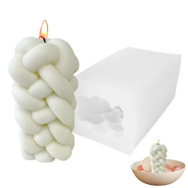 

Фотоформа, 3D геометрическая крученая силиконовая форма, плетеная веревка, форма для свечей, плотные веревки, форма для мыла, абстрактная 3D форма