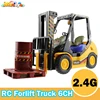 RC Forlift Truck 6CH Remote Control Fork Shovel Trucks Lift Pallets Engineering Vehicle Model 2.4G Electric Christmas Gift 1
