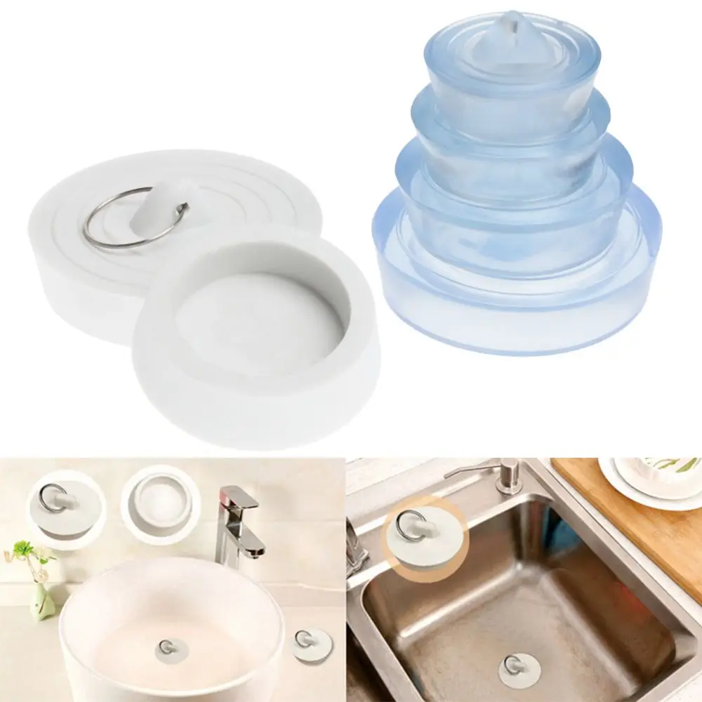 Drain Stopper Basin Drain Stopper Bathroom Sink Plug Silicone Drain Stopper Washbasin Drain Plug Hair Catcher Stopper Drain Pipe Plug Water Sink Plug Bathtub Stopper Drain Cover Sewer Bathroom Supplies Leakage-proof Rubber Plug Washroom Kitchen