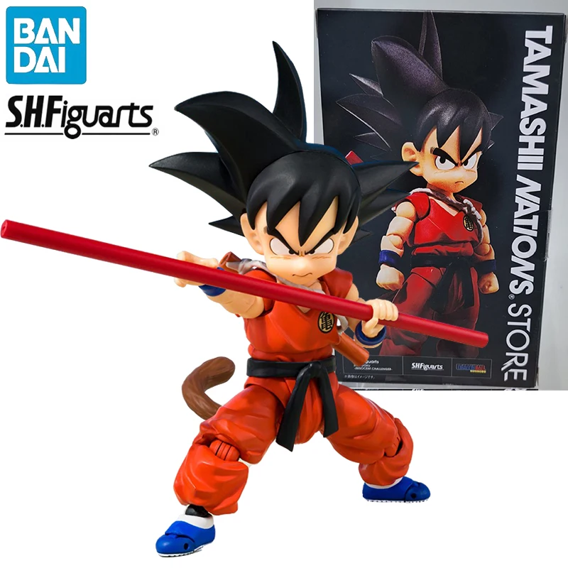 

In Stock BANDAI S.H.Figuarts Dragon Ball Son Goku -Innocent Challenger- 10CM PVC SHF Anime Action Figures Model Collection Toy