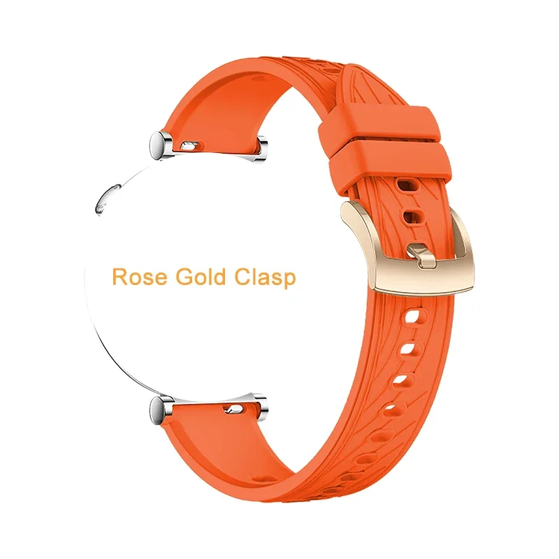 Elegant 18mm Two-Tone Classic Buckle Bracelet Strap in Silver/Gold