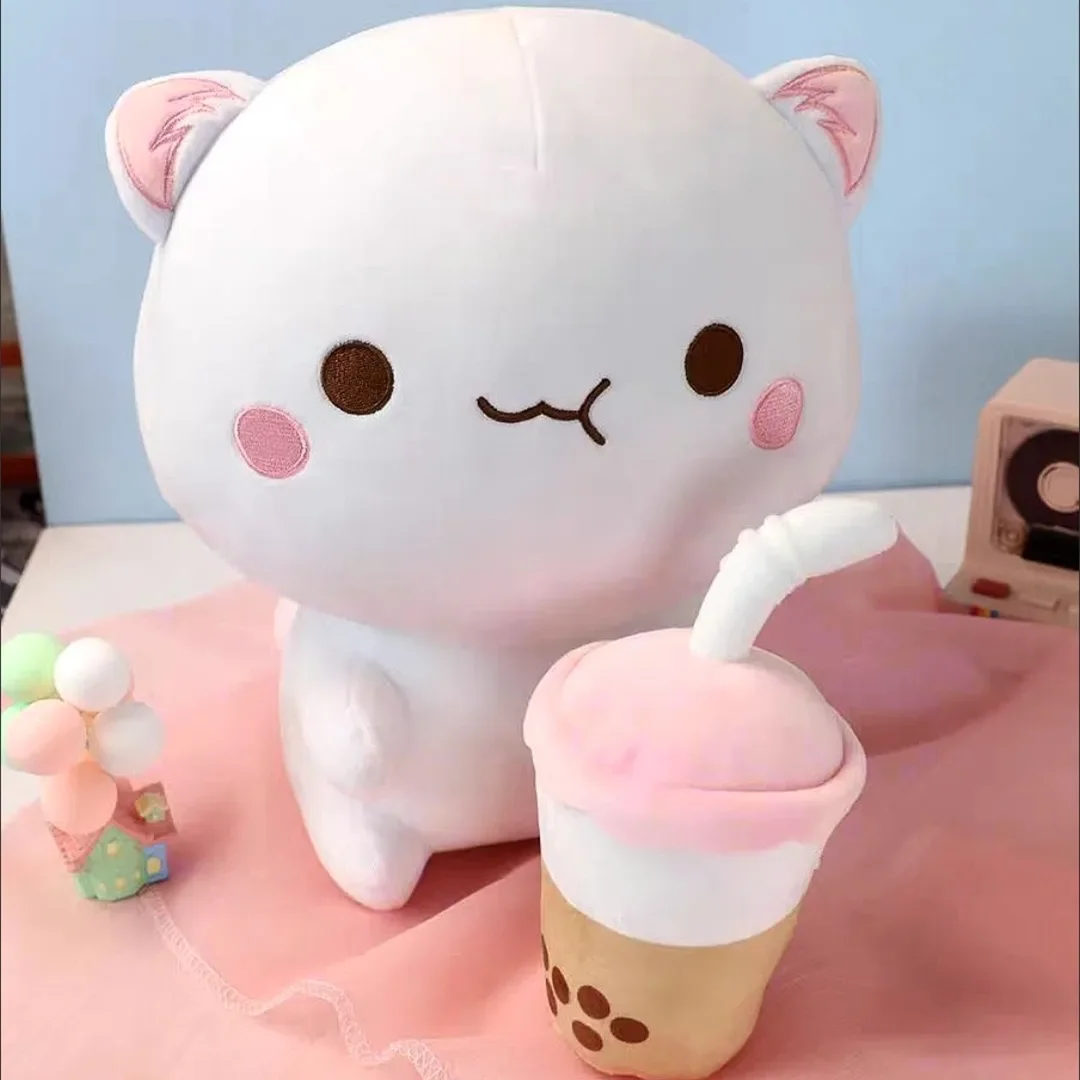 

Kawaii Mitao, кошка, плюшевые игрушки, мягкие игрушки, набивное животное, 30 см, Симпатичная плюшевая подушка в виде персикового кота, домашний декор, детские подарки на день рождения для девочек