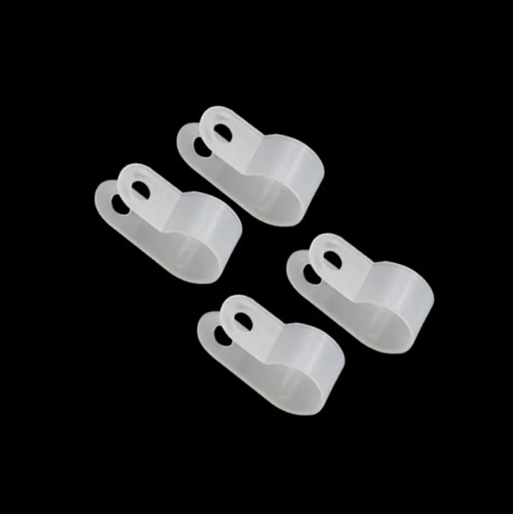 3.3mm white wire clip insulation card U type wire clip fixed plastic wiring fixed Cable clips 100pcs