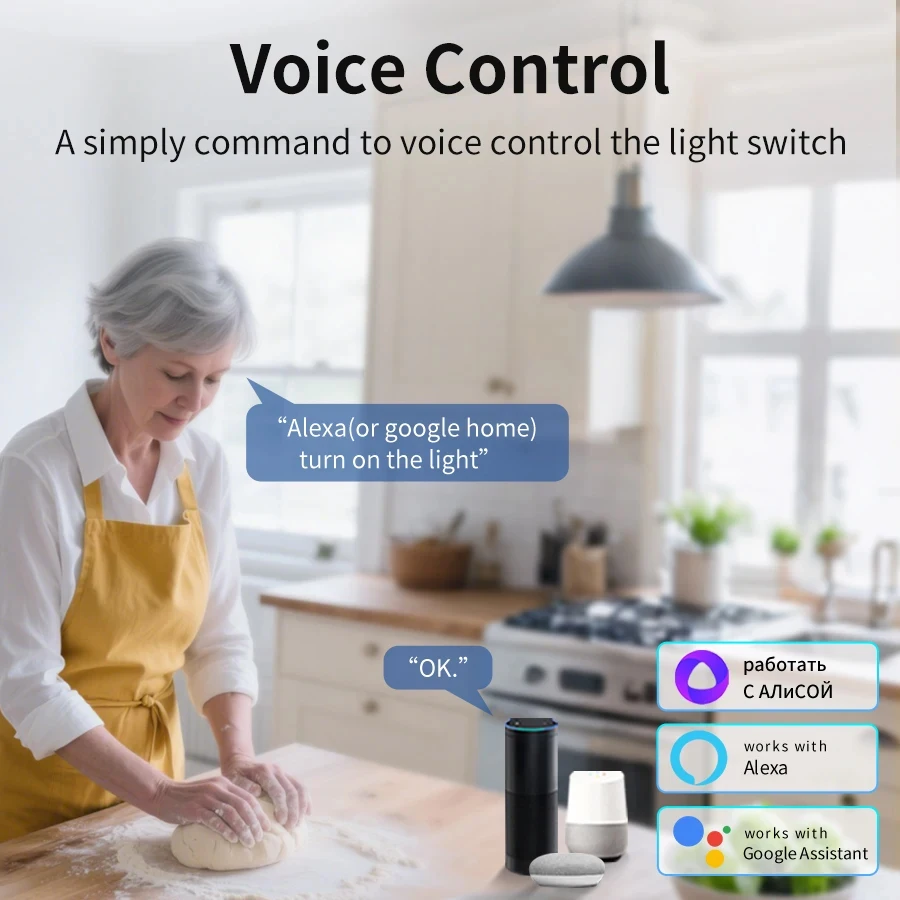 EWelink 16A WiFi 스마트 스위치(라이트 팬용) 100-240V는 양방향 제어를 지원합니다. 지능형 스위치는 Alexa Google Assistant와 함께 작동합니다.