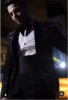 Stunning Beaded Crystals Men Suits Customized Male Prom Party Blazer  2 Pieces Sets Groom Wedding Tuxedos Slim Fit ropa hombre 1
