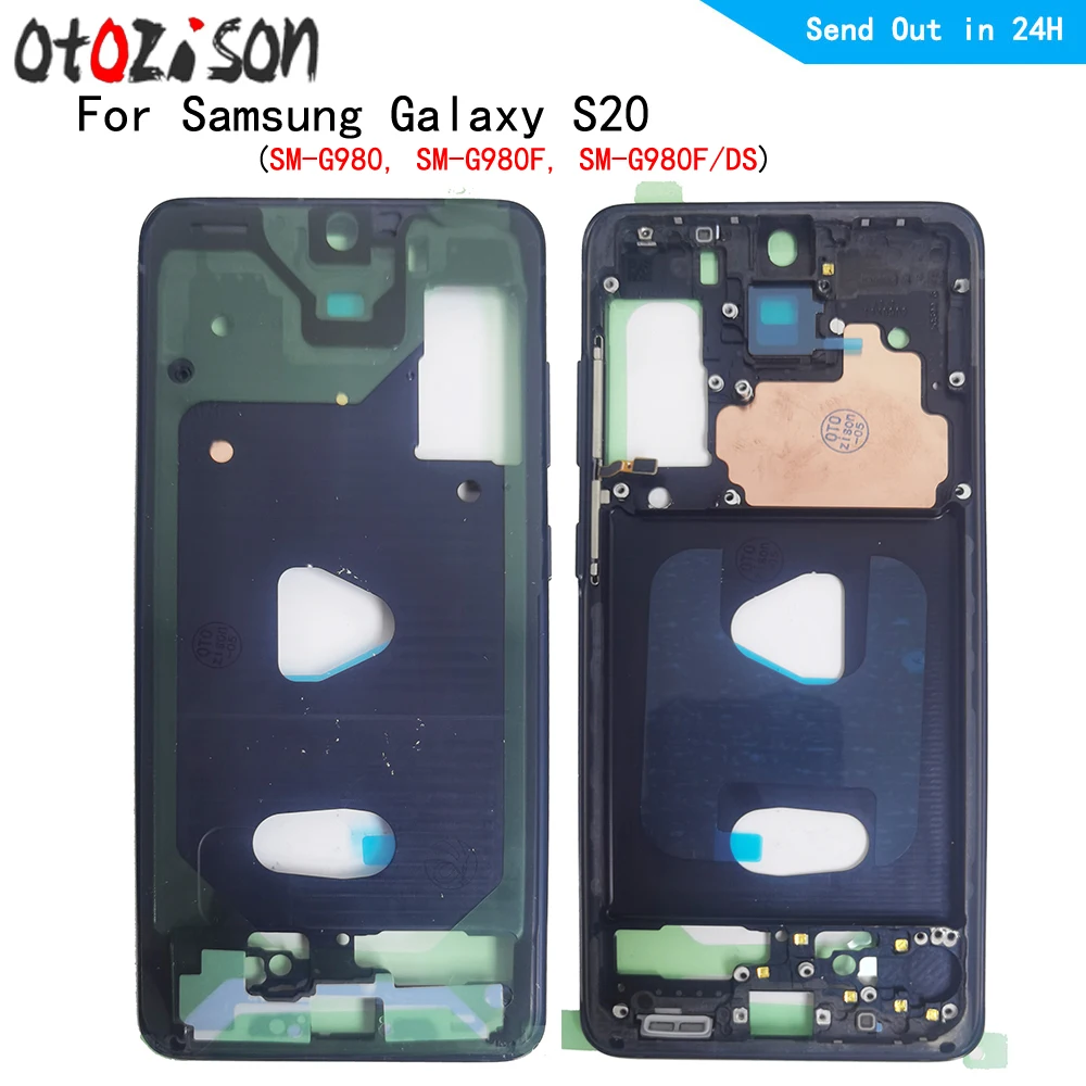 

Housing Middle Frame LCD Bezel Plate Panel Chassis For Samsung Galaxy S20 SM-G980, SM-G980F, SM-G980F/DS Phone Middle Frame