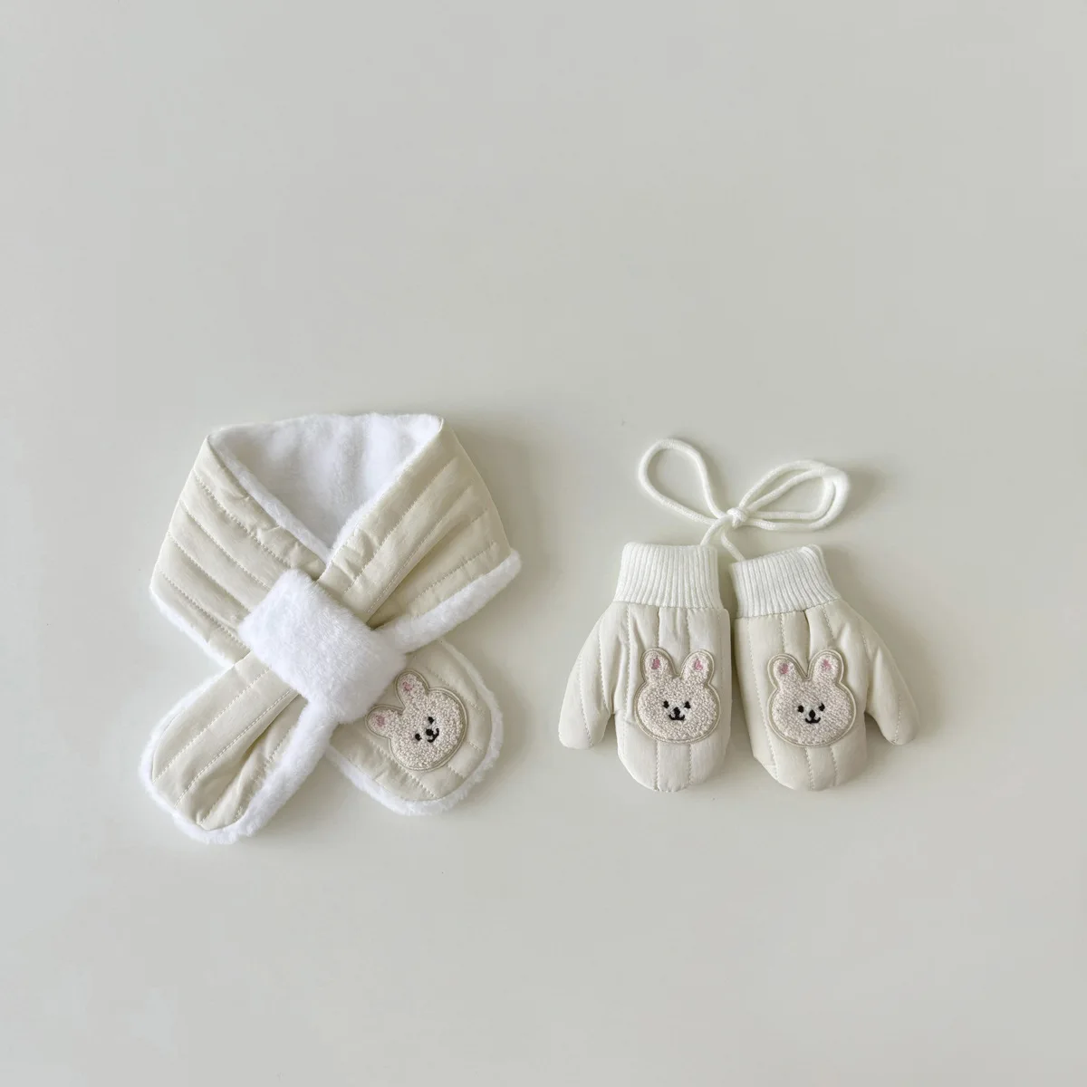 Korean Winter Baby Boys Girls Gloves Scarves Cute Cartoon Toddler Kids Windproof Warm Scarf Children's Mittens