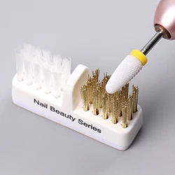 Portable Electric Nail Grinding Head Cleaning Brush - Dual Copper Wire Manicure Drill Cleanser Tool (S125)