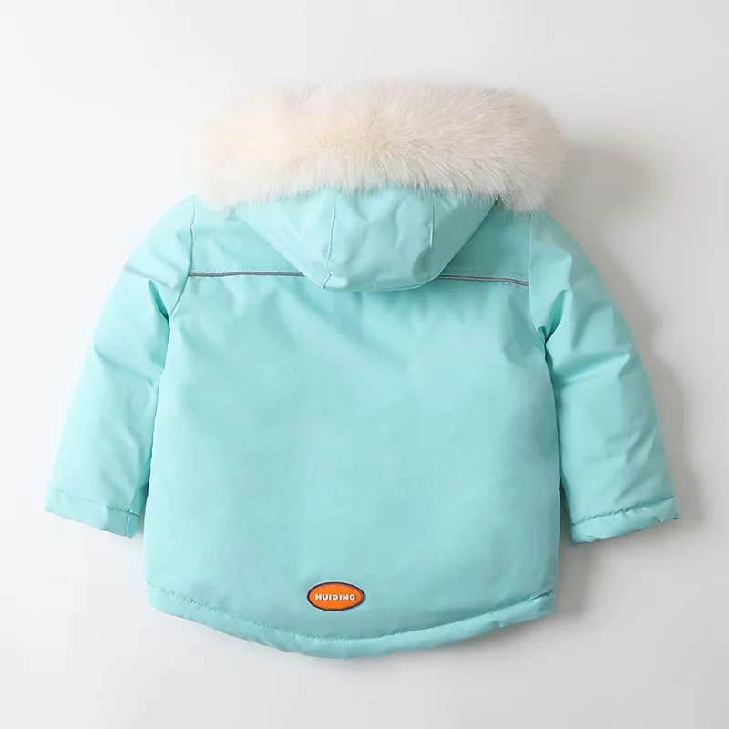 Children's Windproof And Waterproof Down Jacket And Pants Snow Set 4