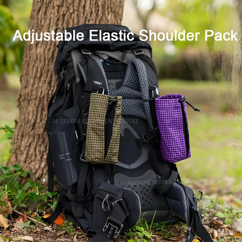 UHMWPE Elastic Shoulder Pack Water Bottle Phone Storage Bag Backpacking Gear Outdoor Lightweight Arm Pouch for Hiking Climbing