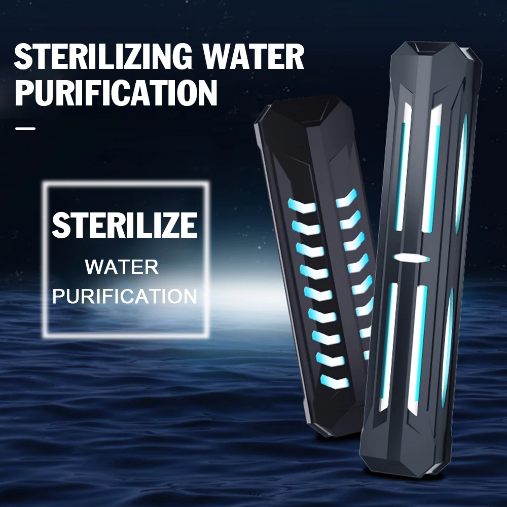 UV Disinfection Lamp UV Sterilization Lamp Aquarium Ultraviolet Alga Removal Germicidal Lamp Submersible for Pond Fish Tank Clean