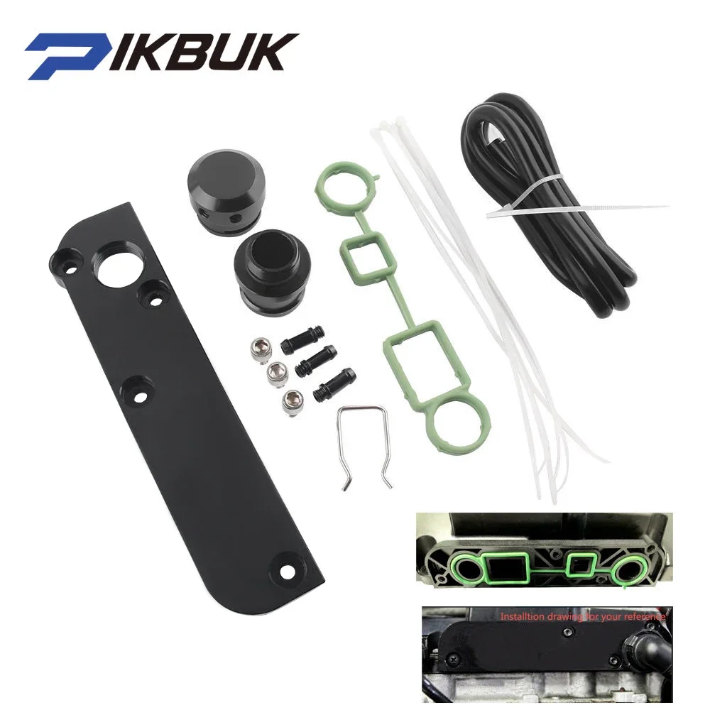 Set Di Adattatori Pcv Per Audi Vw 2.0 Tfsi Ea113 Soluzione Di Coppia Del Motore Adattatore Pcv Billet Con Coperchio Del Kit Boost