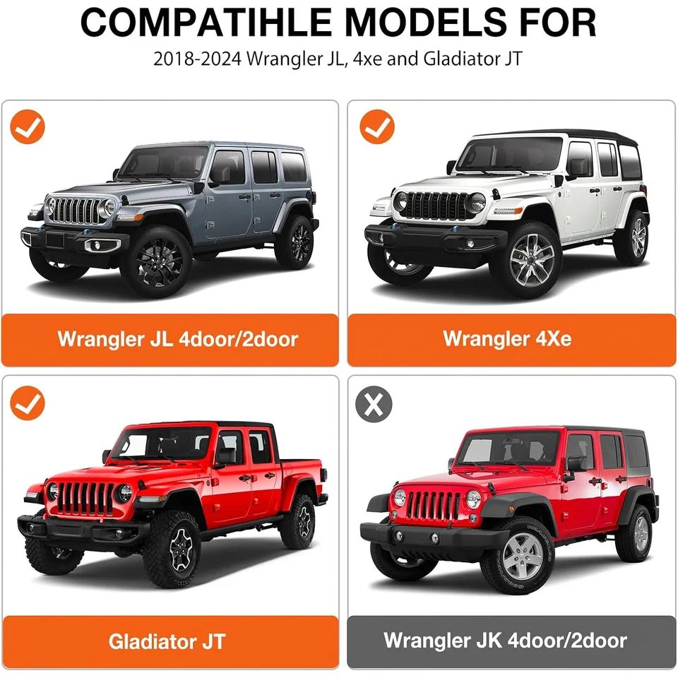 Left or Right Side) Front Door Cup Holder Compatible with Jeep Wrangler JL  JLU 4XE \u0026Gladiator JT 2018-2024 Interior Accessories - AliExpress, image size:960x960