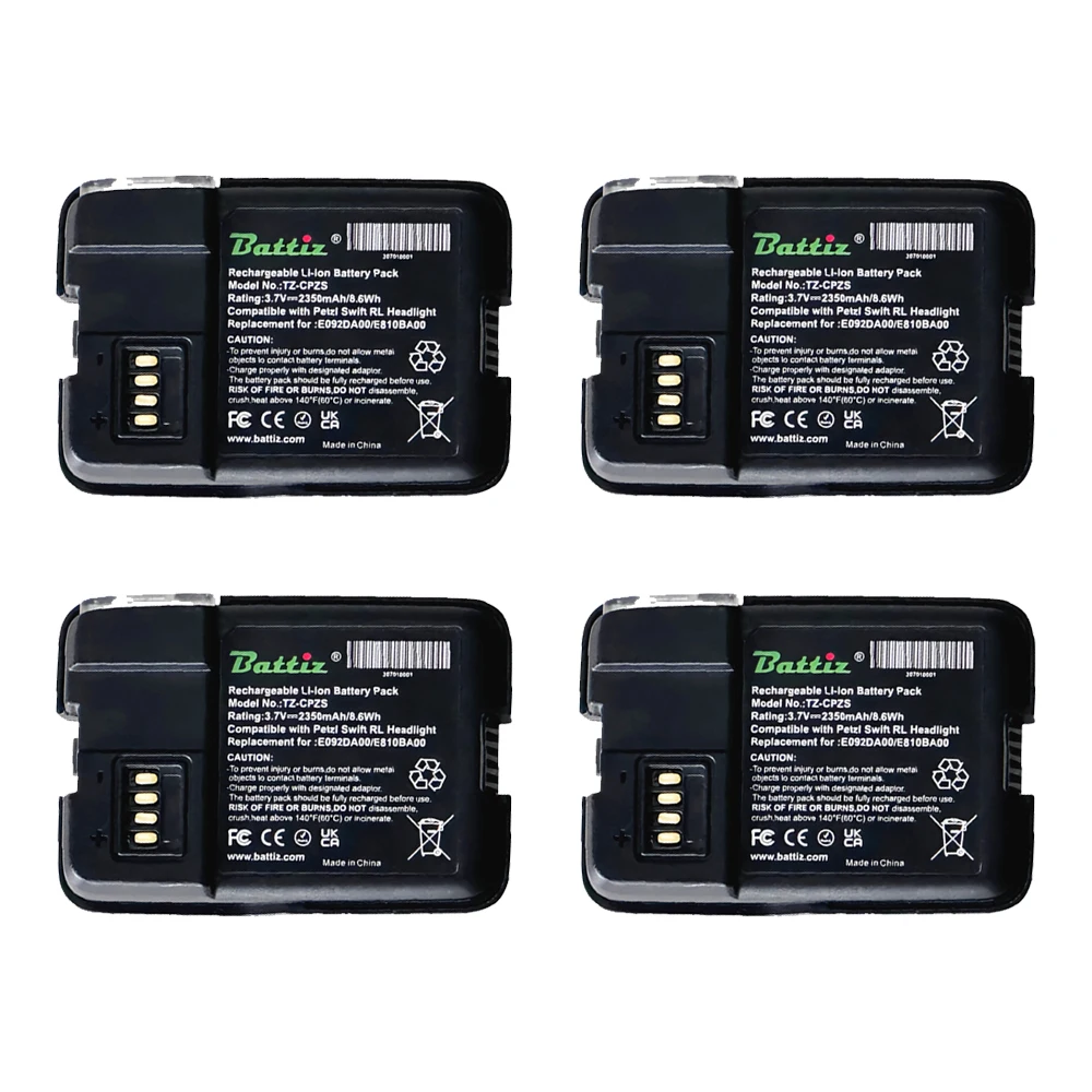 Petzl swift rlヘッドランプと互換性のある充電式リチウムイオン電池