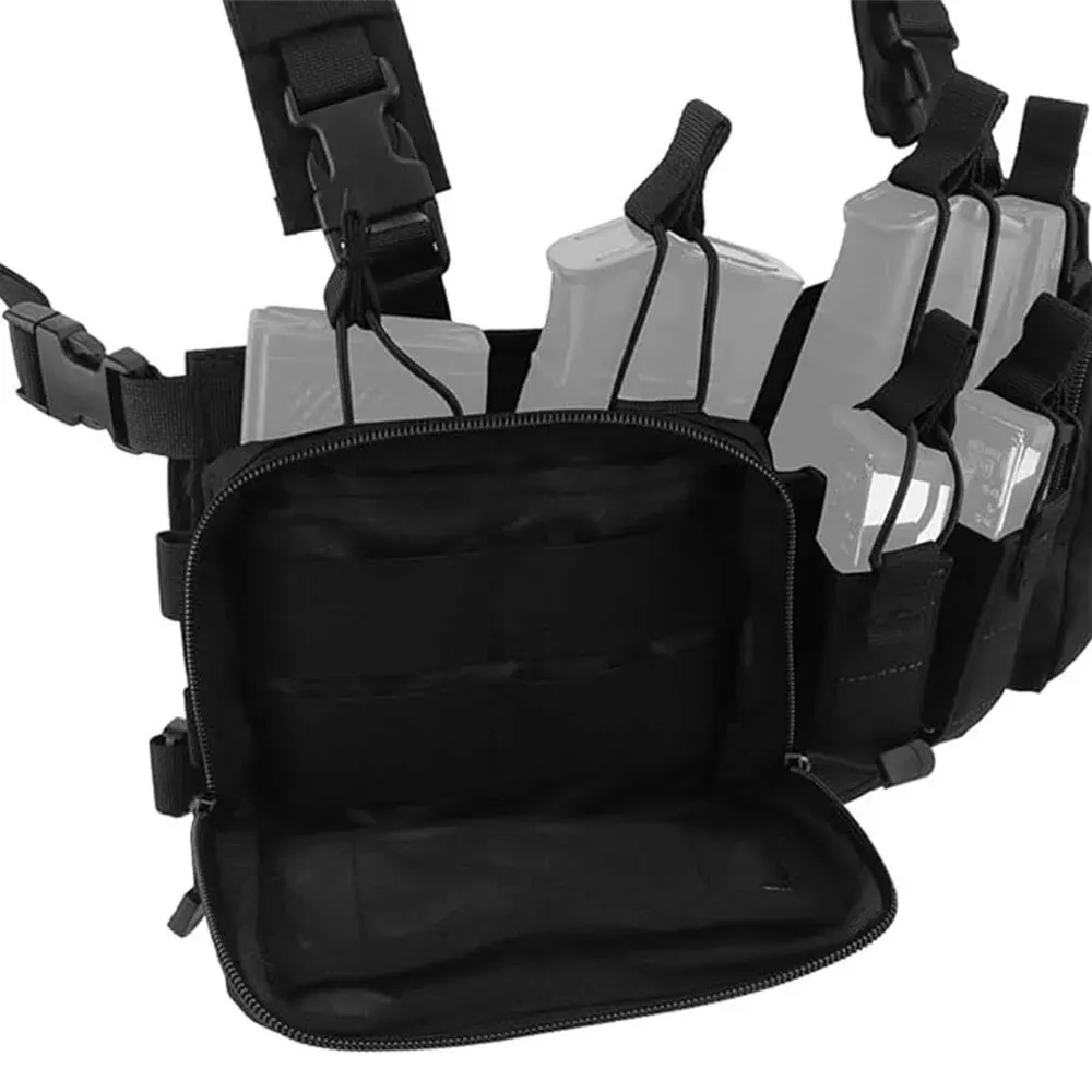Tactical Vest Airsoft CS Match Wargame Military Gear Pack Outdoor Camping Nylon Chest Rig Vest Hunting Apparel Accessories