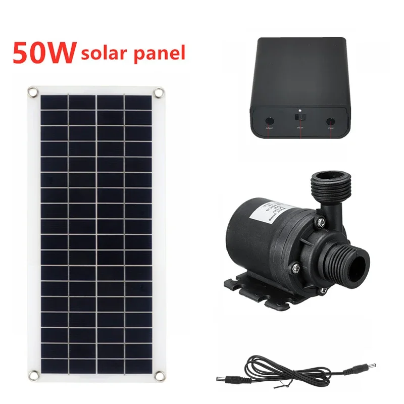 800L/H Solar Panel Kit Brushless Solar Water Pump Cell Photovoltaic Panel Fountain Water Pump Pool Pond