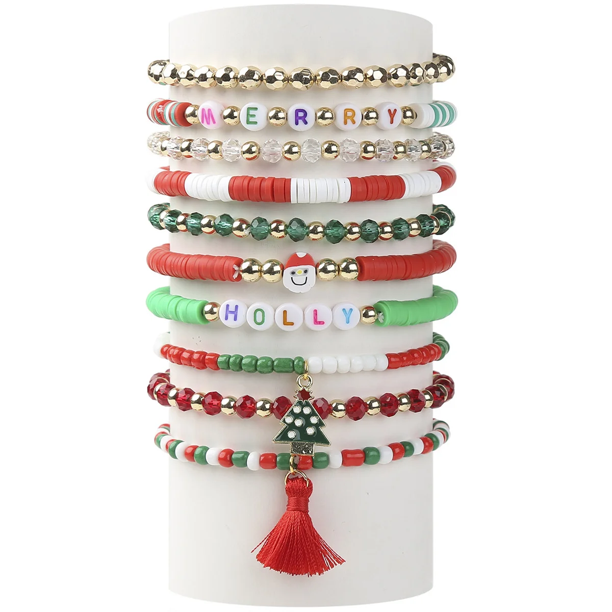 thumbnail image 1 of Juego de 14 pulseras de arcilla polimérica suave con diseño de rebanadas de colores variados de Taylor Swift, pulsera con diseño de abanico de Taylor Swift, joyería de cerámica suave para regalo, 1 of 5